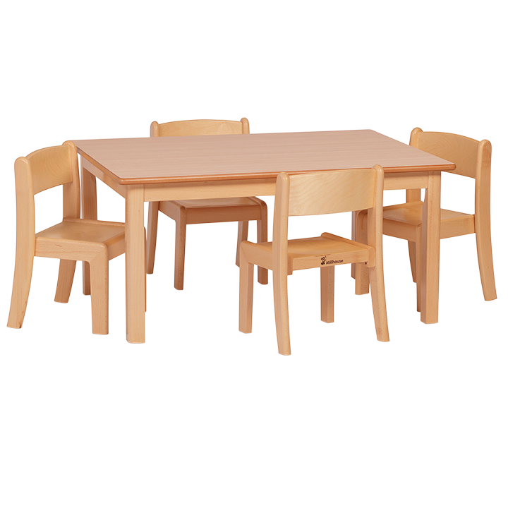 Table and four chairs set