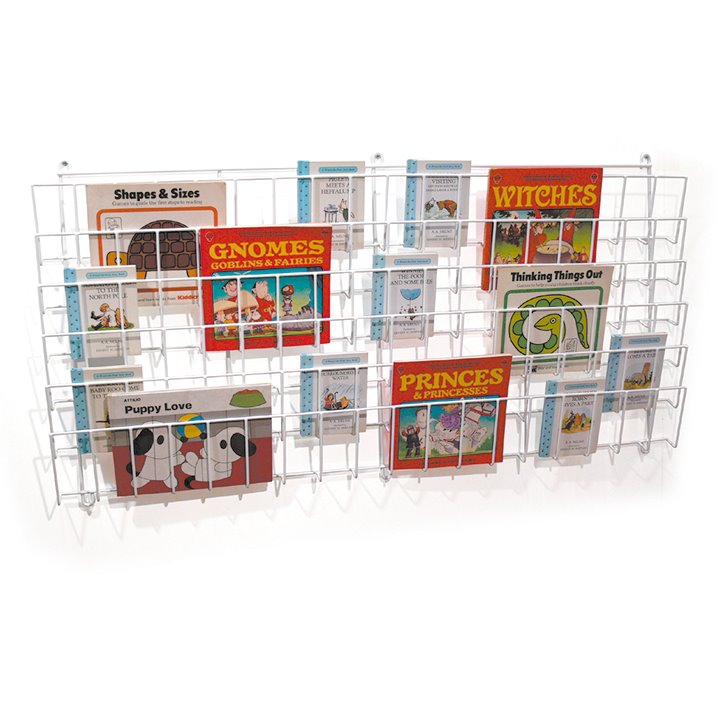 Wall mounted wire book rack