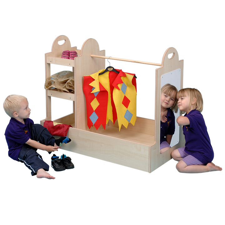 Keep dressing up clothes ready to wear