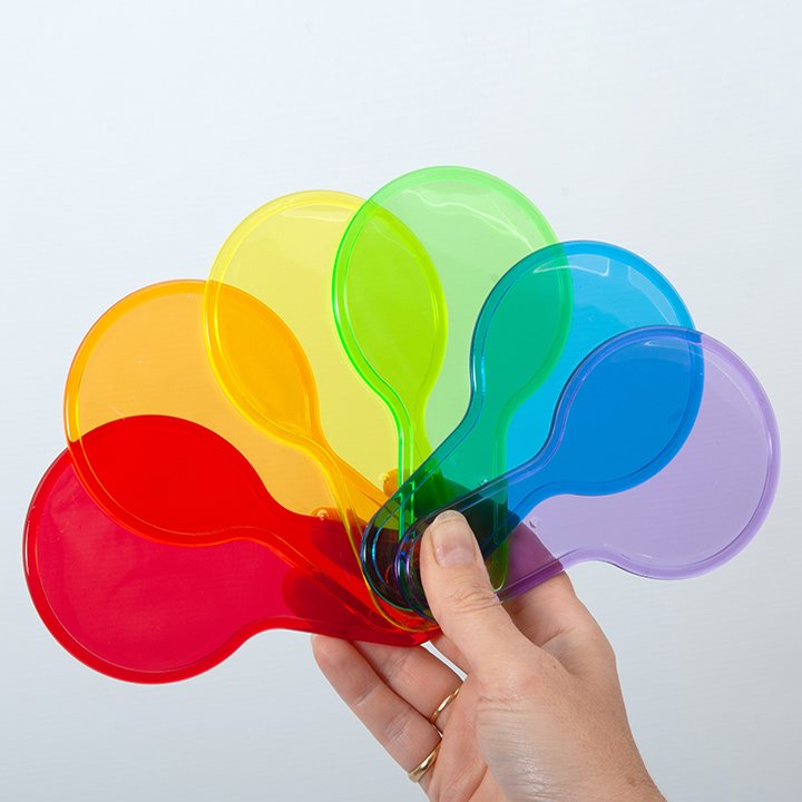 Rainbow acrylic circles