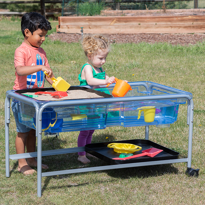 Tray and stand for sand and water play
