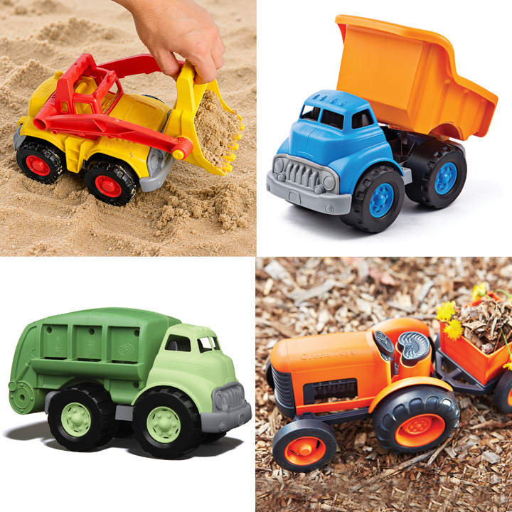 Loader, Tipper, Recycling Trucks and Tractor 100 recycled plastic