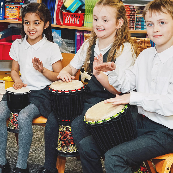 Hand drums set of four