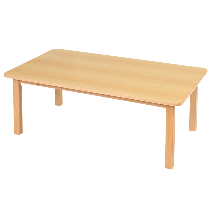 Rectangular beech veneer table